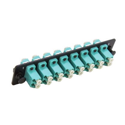 LGX Fiber Adapter Panel with 8 LC Duplex Adapters, OM4/OM3 Aqua - Image 3