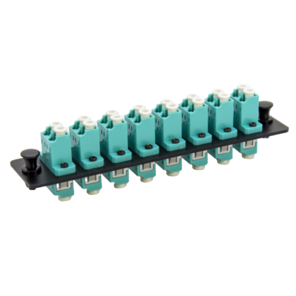 LGX Fiber Adapter Panel with 8 LC Duplex Adapters, OM4/OM3 Aqua - Image 5