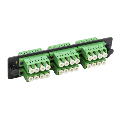 LGX Fiber Adapter Panel with 6 LC Quad Adapters, OS2 APC Green - Image 3