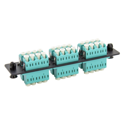 LGX Fiber Adapter Panel with 6 LC Quad Adapters, OM4/OM3 aqua - Image 3