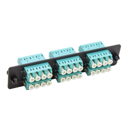 LGX Fiber Adapter Panel with 6 LC Quad Adapters, OM4/OM3 aqua - Image 2
