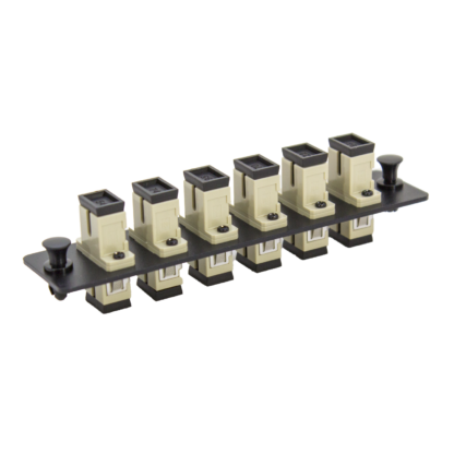 LGX Fiber Adapter Panel with 6 SC Simplex Adapters, OM1 Beige - Image 3