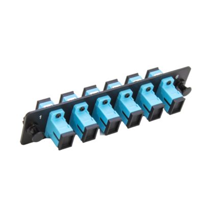 LGX Fiber Adapter Panel with 6 SC Simplex Adapters, OM4/OM3 Aqua - Image 6