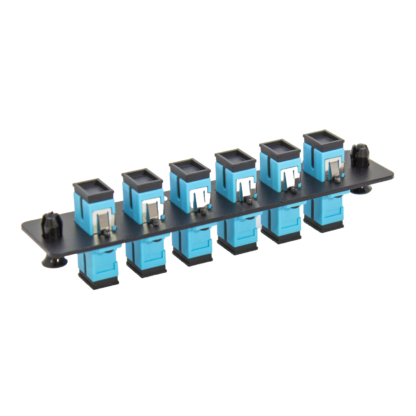 LGX Fiber Adapter Panel with 6 SC Simplex Adapters, OM4/OM3 Aqua - Image 5