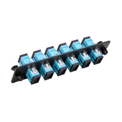 LGX Fiber Adapter Panel with 6 SC Simplex Adapters, OM4/OM3 Aqua - Image 4