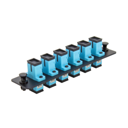 LGX Fiber Adapter Panel with 6 SC Simplex Adapters, OM4/OM3 Aqua - Image 3