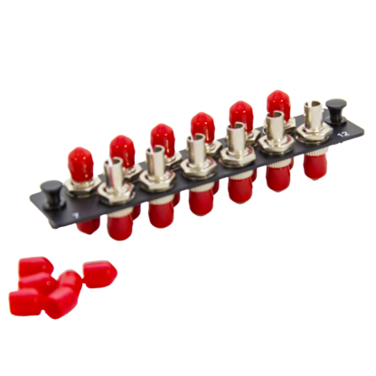 LGX Fiber Adapter Panel with12 ST adapters, OM1 Red Cover - Image 5