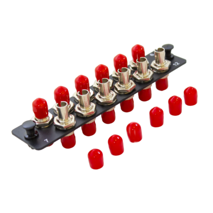 LGX Fiber Adapter Panel with12 ST adapters, OM1 Red Cover - Image 3