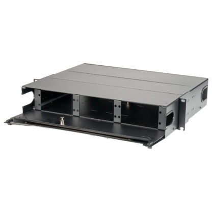Fiber Panel, 2U 6 LGX Ports with Sliding Tray, 19" Rack Mount - Image 2