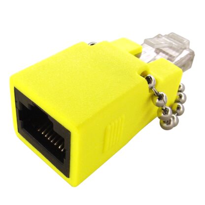 ISDN Crossover Adapter RJ48C Jack to RJ45 Male, Yellow