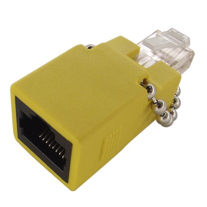 ISDN Loopback Adapter RJ48C Jack & RJ45 Male, Dark Yellow