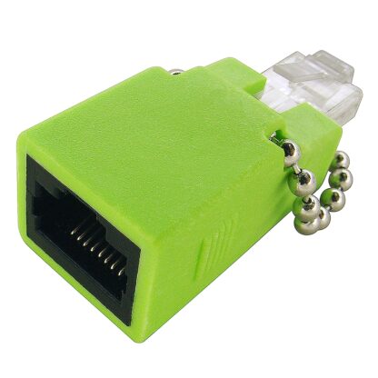 T1/E1 Crossover Adapter RJ48C Jack to RJ45 Male, Light Green