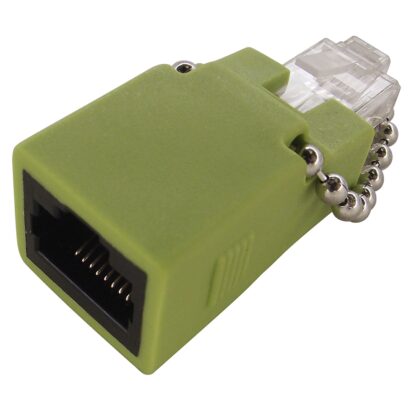Loopback Adapter RJ48C Jack & RJ45 Male, Khaki Green
