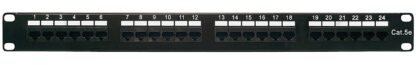 Category 5e Patch Panel, RJ45, 24 Ports, Universal Wiring, 110 Style, 1U Rack Space - Image 2