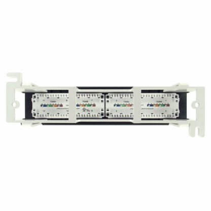 Category 6  Mini Patch Panel, RJ45, 12 Ports, Universal Wiring, Wall Mount - Image 2