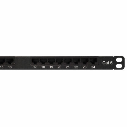 Category 6 Patch Panel, 24 Port 8 Wire, Universal Wiring, 19" 0.5U Rack Space, 110 Type, Ultra High Density