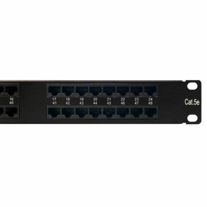 Category 5e Patch Panel, 48 Port 8 Wire, Universal Wiring, 19" 0.5U Rack Space, 110 Type, Ultra High Density