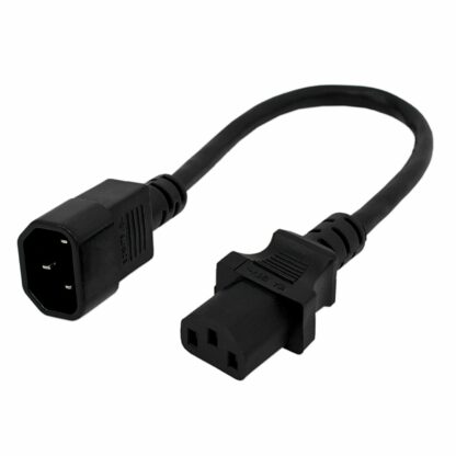 AC Extension Cord, C13-C14, 18AWG, 10AMP, 250V, SJT, UL, Black