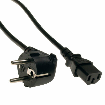 European Power Cord, CEE7-7 Right Angle to C-13, 10AMP, 250V, Black, 6ft