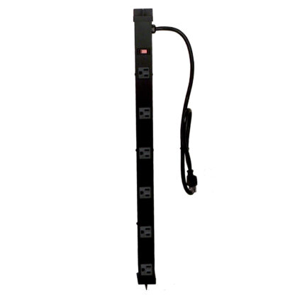 2-Feet Metal Power Strip with 6 Outlets and 3 Foot Cord
