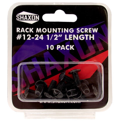 10 pk. Rack mounting screws 12-24 x 1/2"