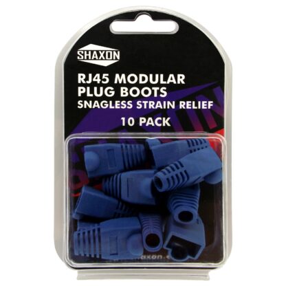 Snagless Strain Relief Boot (Molded Look), For RJ45 Plug 10pk - Blue