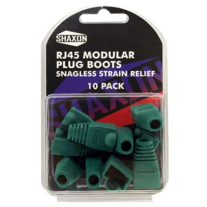 Snagless Strain Relief Boot (Molded Look), For RJ45 Plug 10pk - Green
