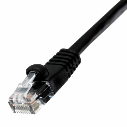CAT 5e Patch Cable, UTP Stranded, Flush Molded Boots, Black