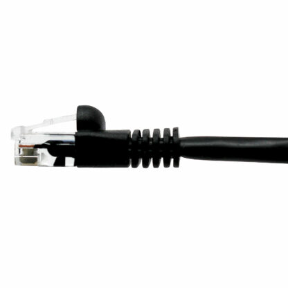 CAT 5e Patch Cable, UTP Stranded, Flush Molded Boots, Black - Image 2