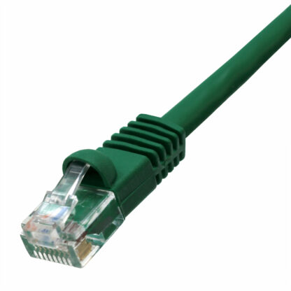 CAT 5e Patch Cable, UTP Stranded, Flush Molded Boots, Green