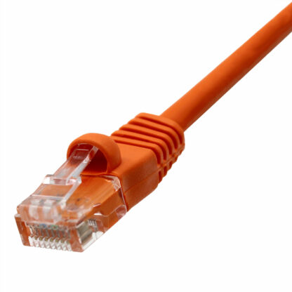 CAT 5e Patch Cable, UTP Stranded, Flush Molded Boots, Orange