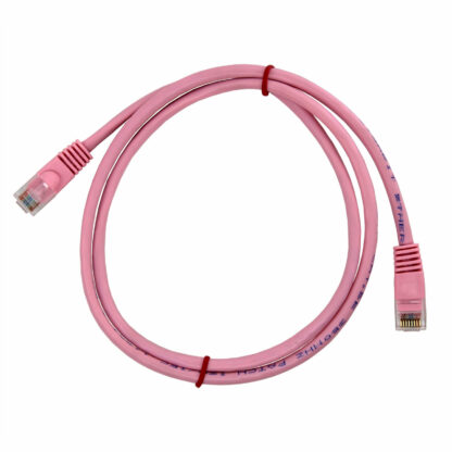 CAT 5e Patch Cable, UTP Stranded, Flush Molded Boots, Pink - Image 2