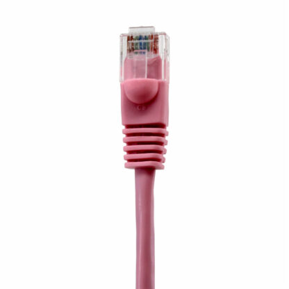 CAT 5e Patch Cable, UTP Stranded, Flush Molded Boots, Pink - Image 3