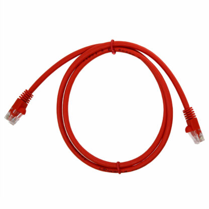 CAT 5e Patch Cable, UTP Stranded, Flush Molded Boots, Red - Image 2