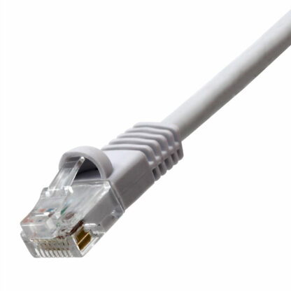 CAT 5e Patch Cable, UTP Stranded, Flush Molded Boots, White