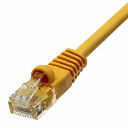 CAT 5e Patch Cable, UTP Stranded, Flush Molded Boots, Yellow