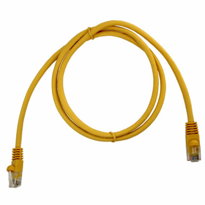 CAT 5e Patch Cable, UTP Stranded, Flush Molded Boots, Yellow - Image 2