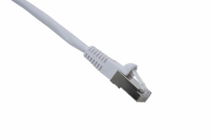 CAT 5e Shielded Patch Cable, STP Stranded, Flush Molded Boots, White