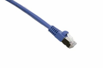 CAT 5e Shielded Patch Cable, STP Stranded, Flush Molded Boots, Blue