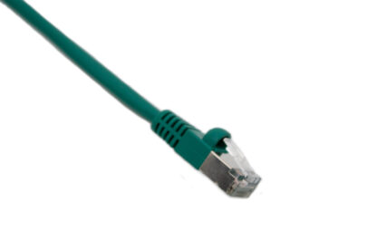 CAT 5e Shielded Patch Cable, STP Stranded, Flush Molded Boots, Green