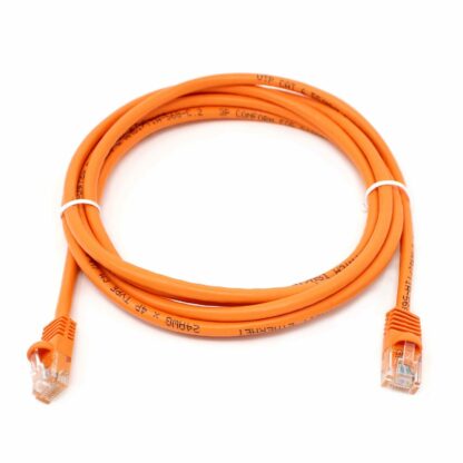 CAT 6 Patch Cable, UTP Stranded, Flush Molded Boots, Orange - Image 2