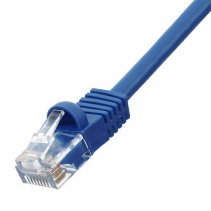 CAT 6A Patch Cable, UTP Stranded, Flush Molded Boots, Blue