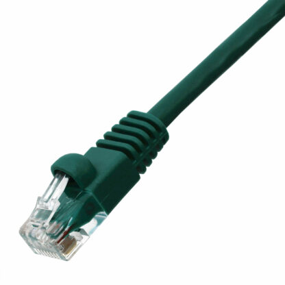 CAT 6A Patch Cable, UTP Stranded, Flush Molded Boots, Green