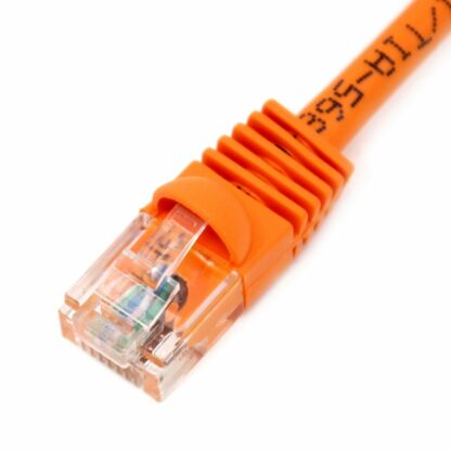 CAT 6 Patch Cable, UTP Stranded, Flush Molded Boots, Orange