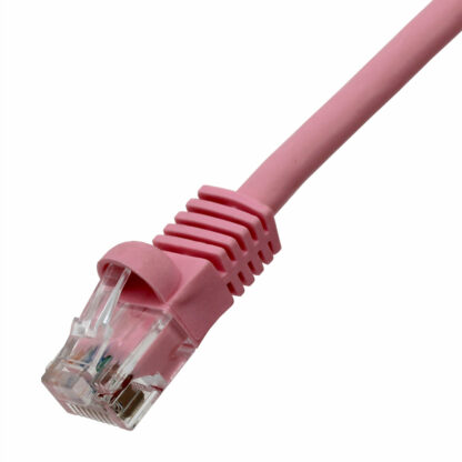 CAT 6 Patch Cable, UTP Stranded, Flush Molded Boots, Pink