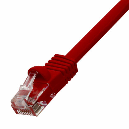 CAT 6 Patch Cable, UTP Stranded, Flush Molded Boots, Red