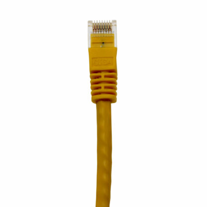 CAT 6 Patch Cable, UTP Stranded, Flush Molded Boots, Yellow - Image 3