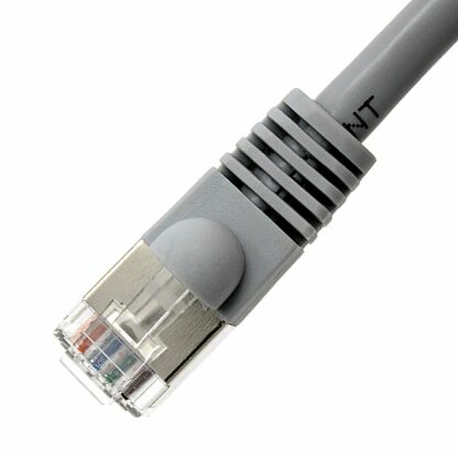 CAT 6 Shielded Patch Cable, STP Stranded, Flush Molded Boots, Gray