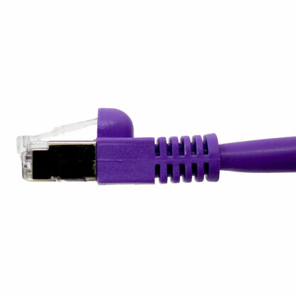 CAT 6 Shielded Patch Cable, STP Stranded, Flush Molded Boots, Purple - Image 2
