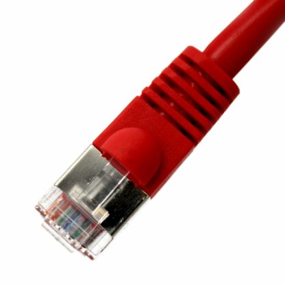 CAT 6 Shielded Patch Cable, STP Stranded, Flush Molded Boots, Red
